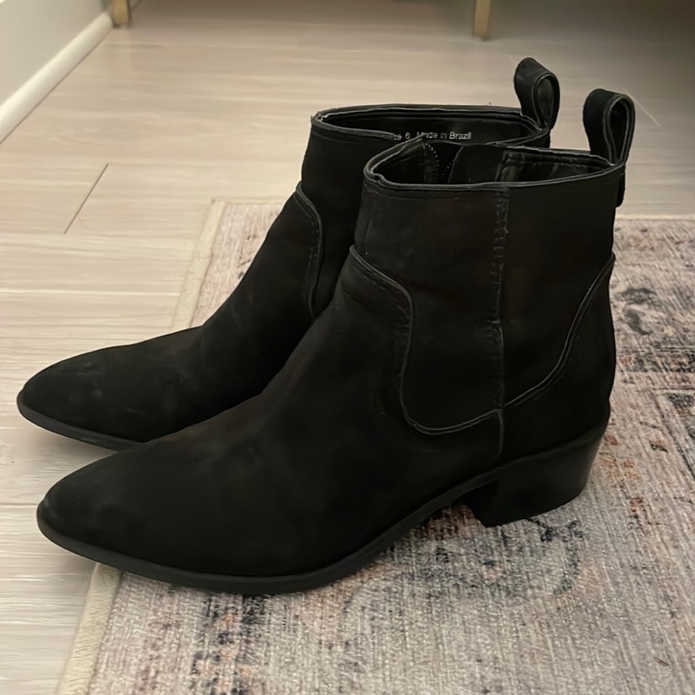 Dolce vita black booties (they don’t look nearly this scuffed in person)